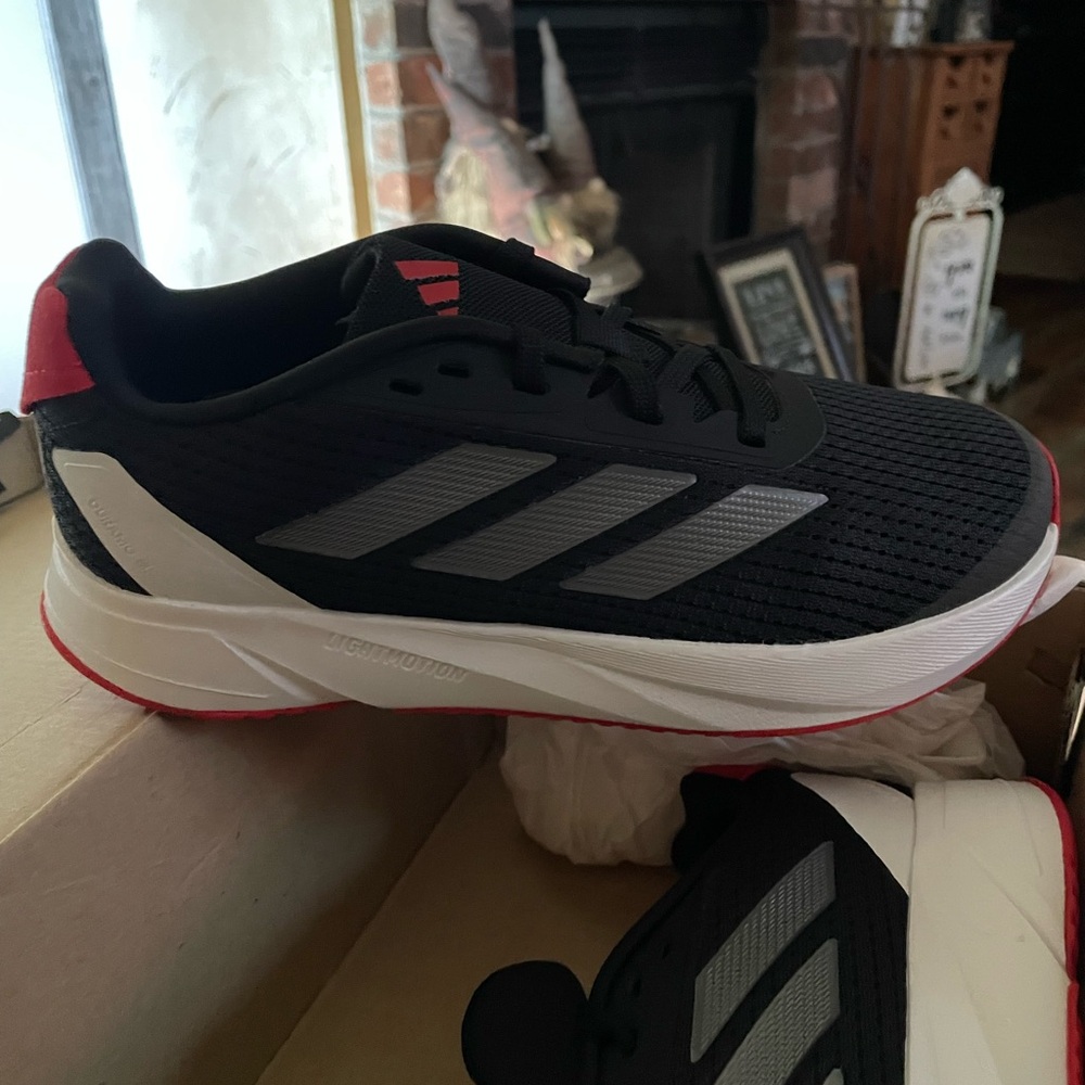 Adidas Kids Black and Silver Sneakers